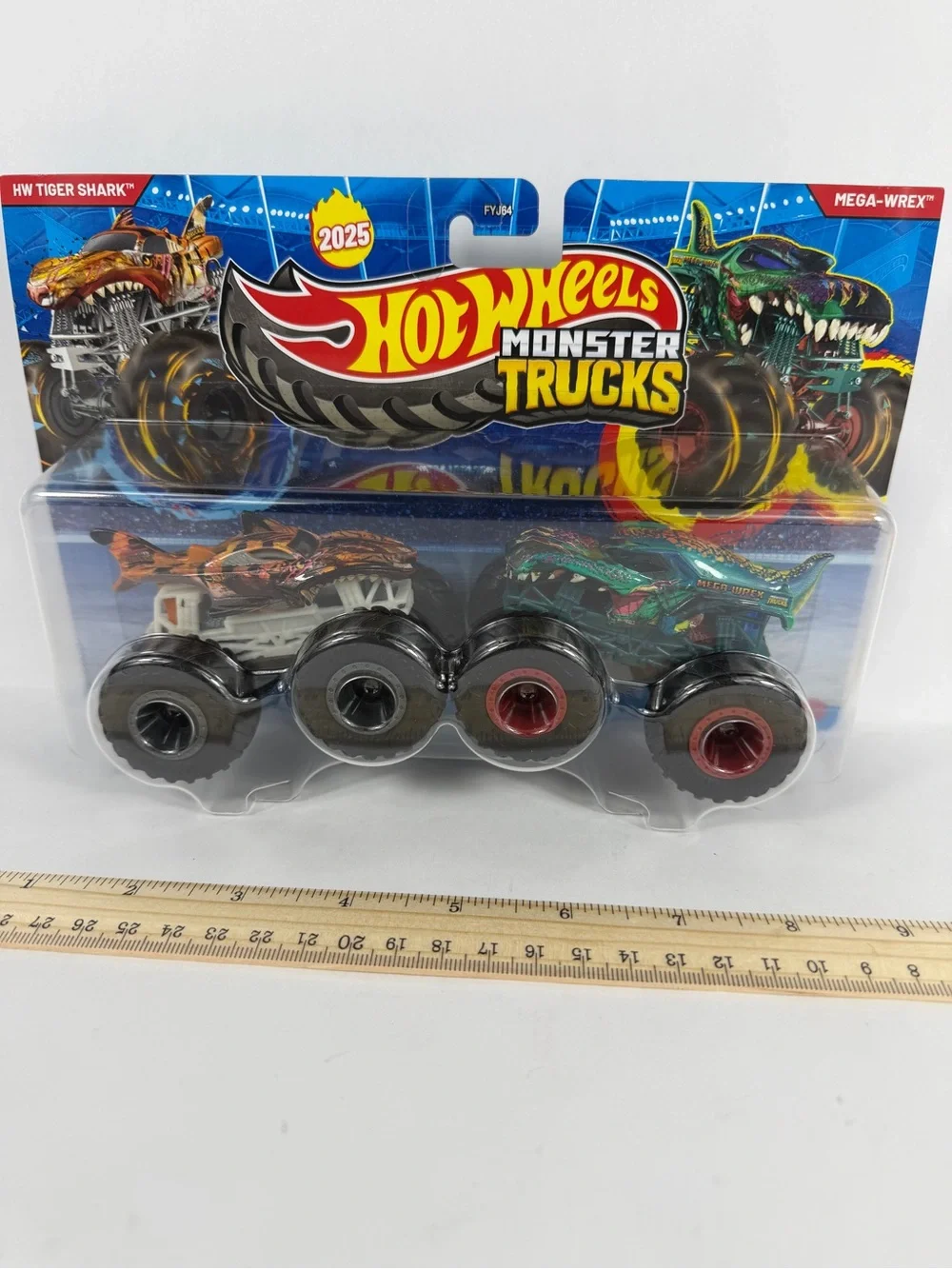 Hot Wheels Demolition Doubles HW Tiger Shark & Mega-Wrex. Monster trucks.